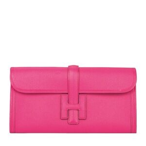 Hermès Rose Shocking Jige Elan 29cm Chevre Mysore